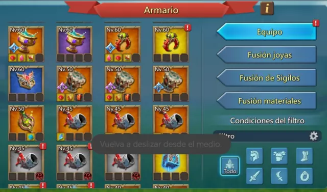 Rally Lead 1235%, 5 champ mítica 1 lvl 12 + 4 PURPURA! REMATO · 25 / 228