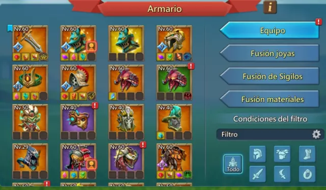 Rally Lead 1235%, 5 champ mítica 1 lvl 12 + 4 PURPURA! REMATO · 11 / 228