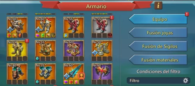 Rally Lead 1235%, 5 champ mítica 1 lvl 12 + 4 PURPURA! REMATO · 28 / 228