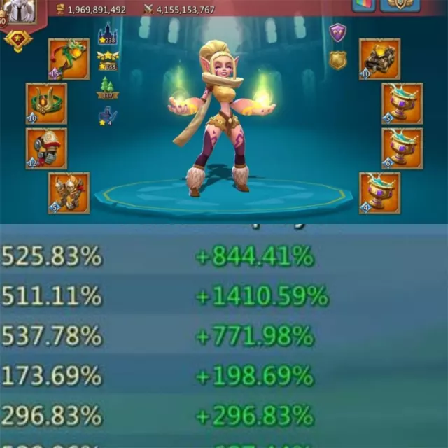 🔥 BELLA FULL CHAMP | 3 HERO 11K GOLD | 1450% · 1 / 8