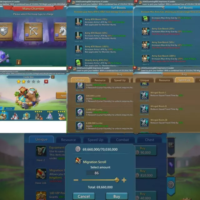 3*11k hero gold /  20 mythic champ · 2 / 6