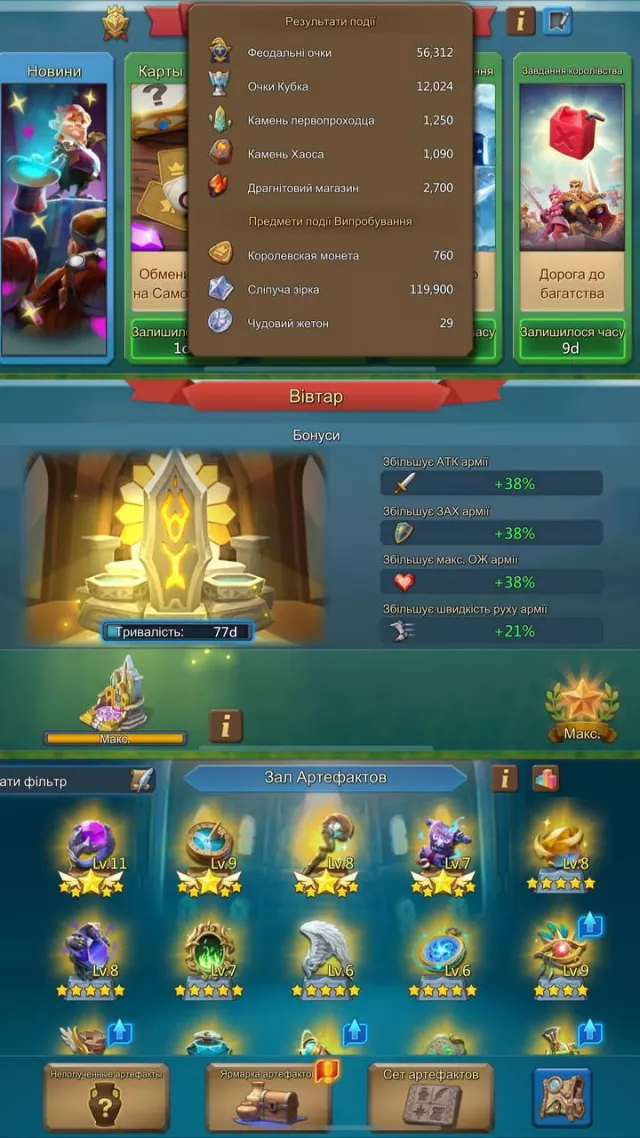 7p2p fams ( 6 maxed ) +T5 · 5 / 7