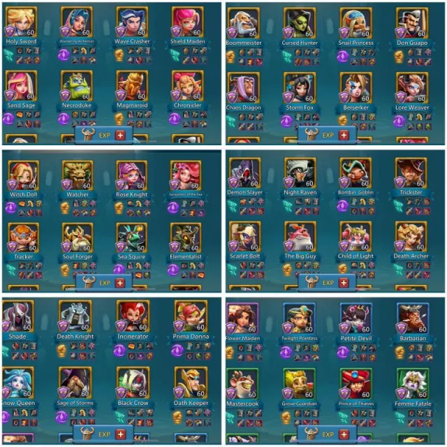 5 Lv.10 Champs / 1340% stats · 7 / 7