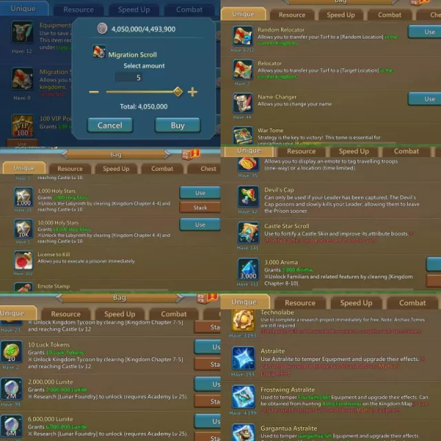 Low Quests  10mystic champs + 6 cups · 6 / 9