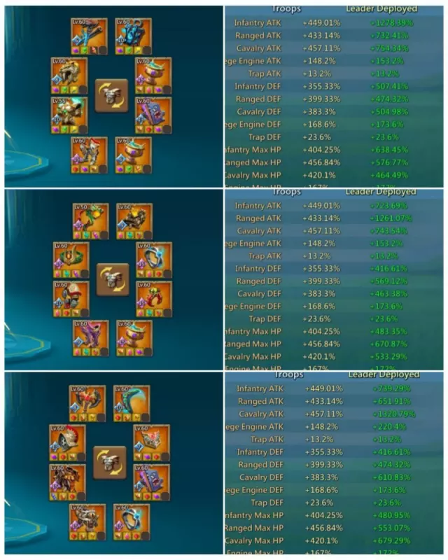 Can go to K1665 / Max stats: 1308-1291-1350% · 4 / 6