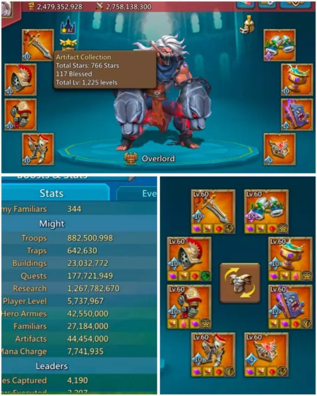 5 Lv.10 Champs / 1340% stats · 2 / 7