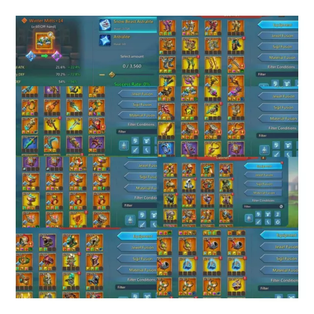 10mythic champ  /  3 lvl 12*1 lvl 11 · 5 / 6