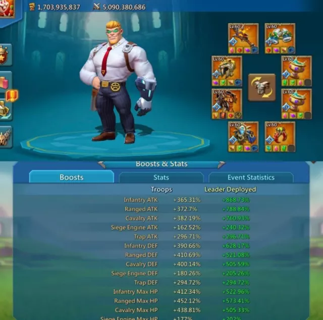 1116–1225-1203% stats / Low Quest Might · 5 / 6