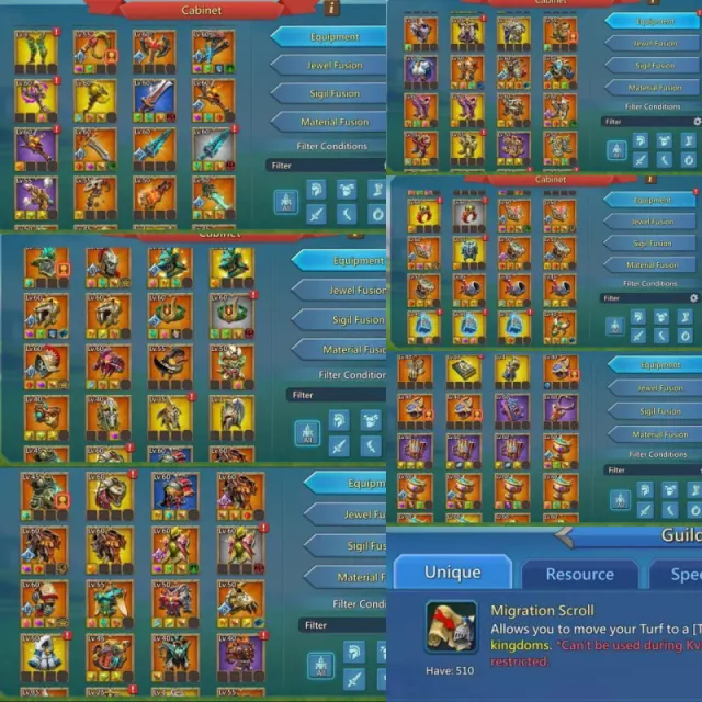 10 Champs - 1 Lv.15, 7 Lv.12 · 6 / 6