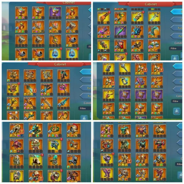 Low quest might / 9 champ full set · 9 / 9