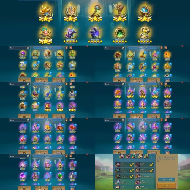 5 champ / 7 max fam · 3 / 5