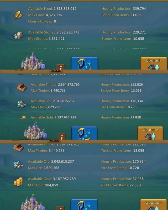 3x11k Heroes Gold / 1 Lv.3, 3 Lv.12 Champs · 2 / 9