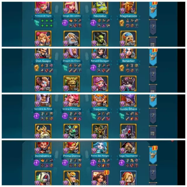 Low quest might / 9 champ full set · 6 / 9
