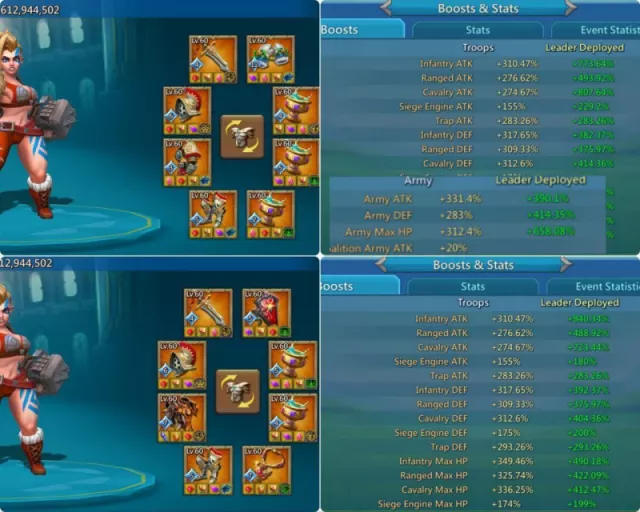 1.6b T5  5 champ / 1000% stats · 4 / 6