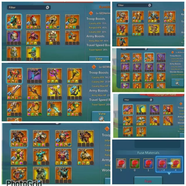 Full champ  / 1 lvl12 / 137 stars · 1 / 5