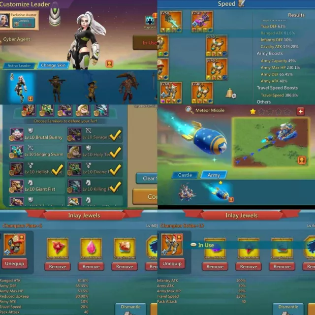 1x11k, 1 lvl 12 , 2 army jewels · 2 / 6