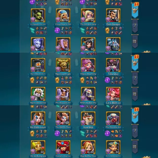 3*11k / 15 mythic champ / 5lvl12 · 2 / 5