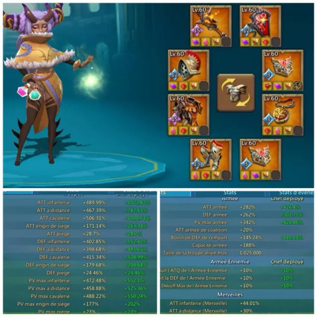 Low quest might / 9 champ full set · 5 / 9
