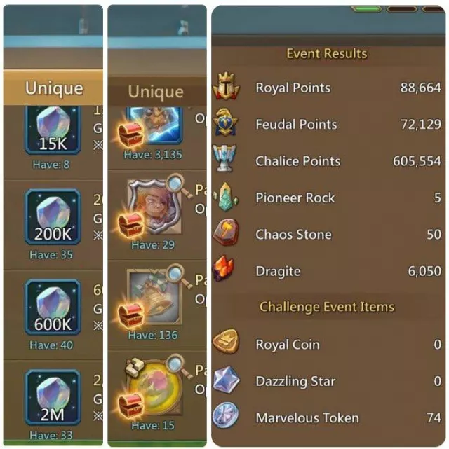 7 Champ mythic / 5 Cups mythic · 1 / 8