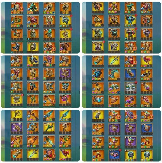8 mythic champs 1 Lv12, 1 Lv11, 1 Lv10 · 3 / 7
