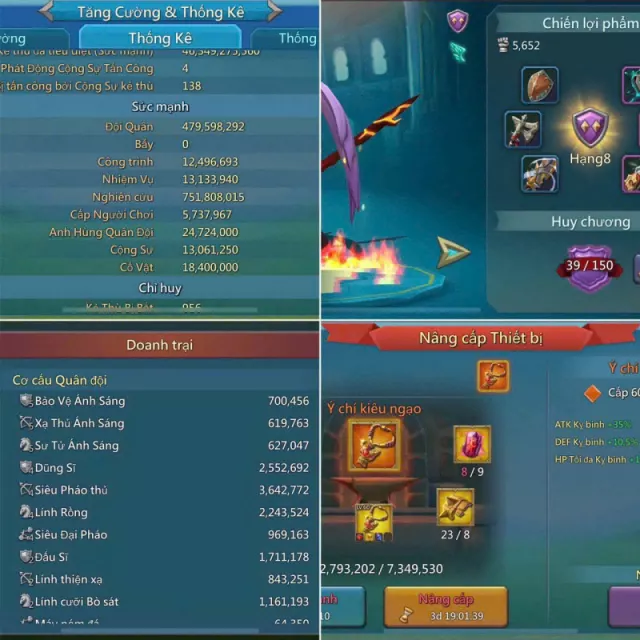 Low quest might / 9 champ full set · 2 / 9