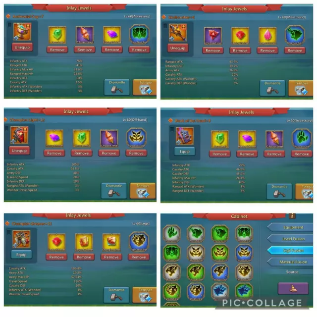 Can go till k1419 / 1*Lvl12+1*11+1*10 Champ Astra · 1 / 8