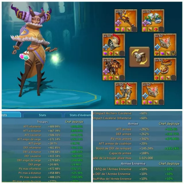 Low quest might / 9 champ full set · 3 / 9
