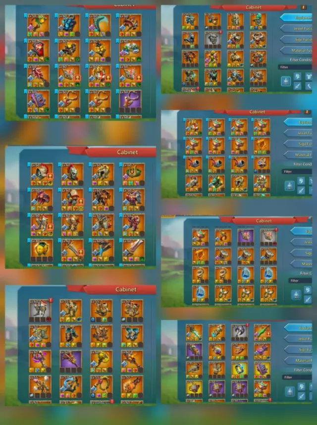 17 champ1*15 and 4 lvl 12 champ 7 cups mythic · 6 / 6