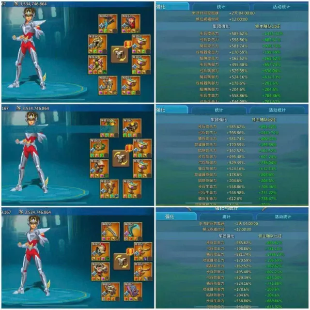 Low Quest Might / 585-598-581% Base stats · 7 / 7