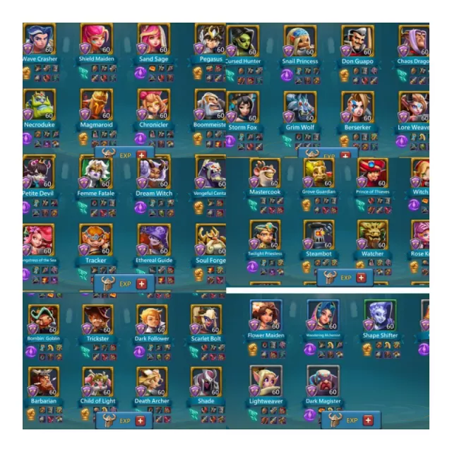 8 champ / 1lvl 12 champ · 7 / 8
