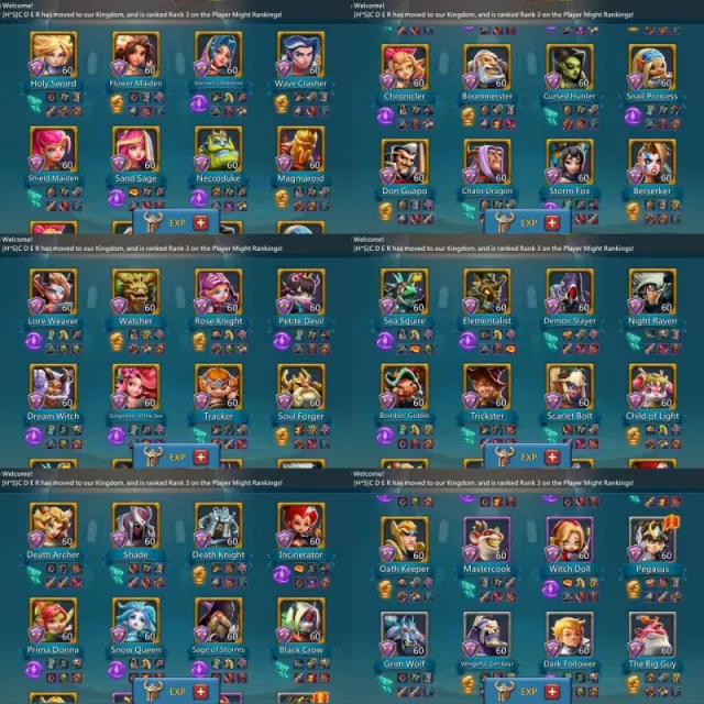 Low Base Might  / 501-504-515% Base stats · 5 / 8