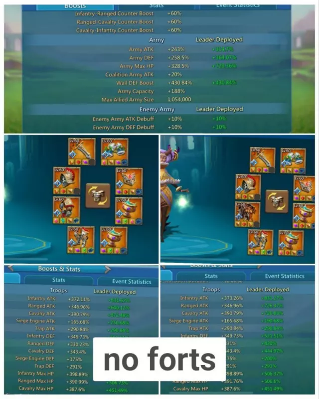 6 Champs / 1175-1115-1200% stats · 5 / 9