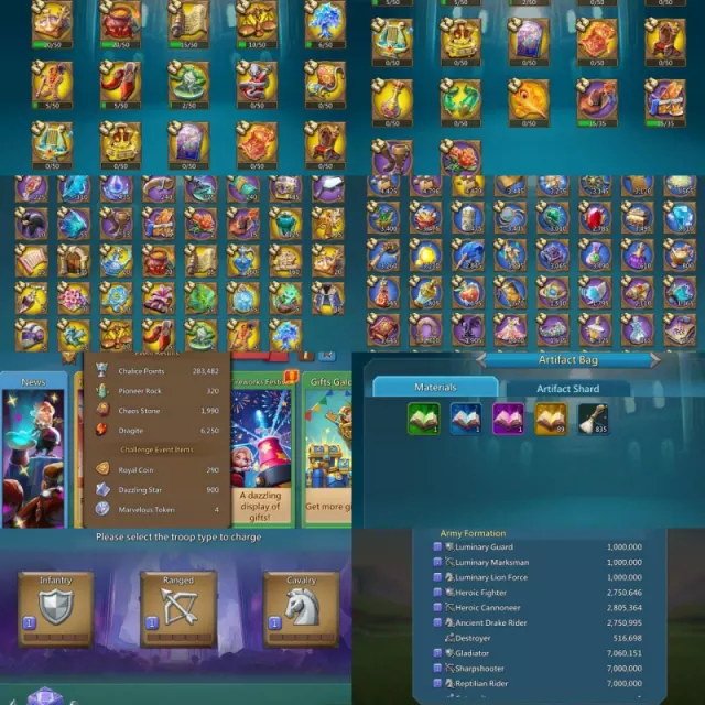 Low Base Might  / 501-504-515% Base stats · 3 / 8
