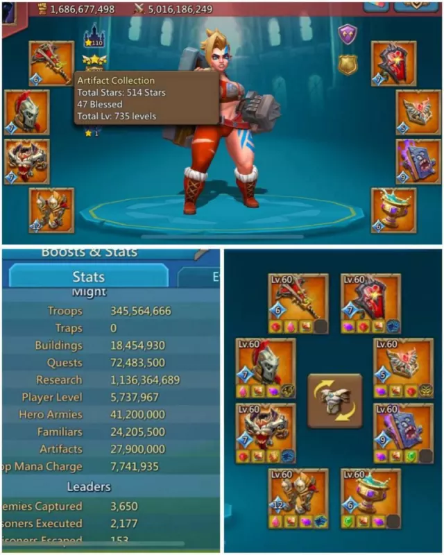 6 mythic champ 1 lvl 12 · 3 / 6