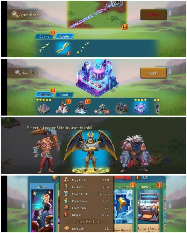 15 mythic champs incl 4 acc / 1600% stats · 1 / 6