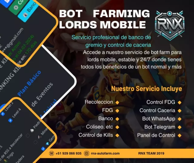BOT FARM LORDS MOBILE · 2 / 29